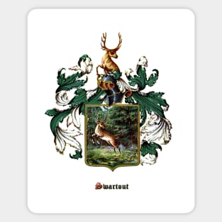 Swartout Family Coat of Arms and Crest Sticker